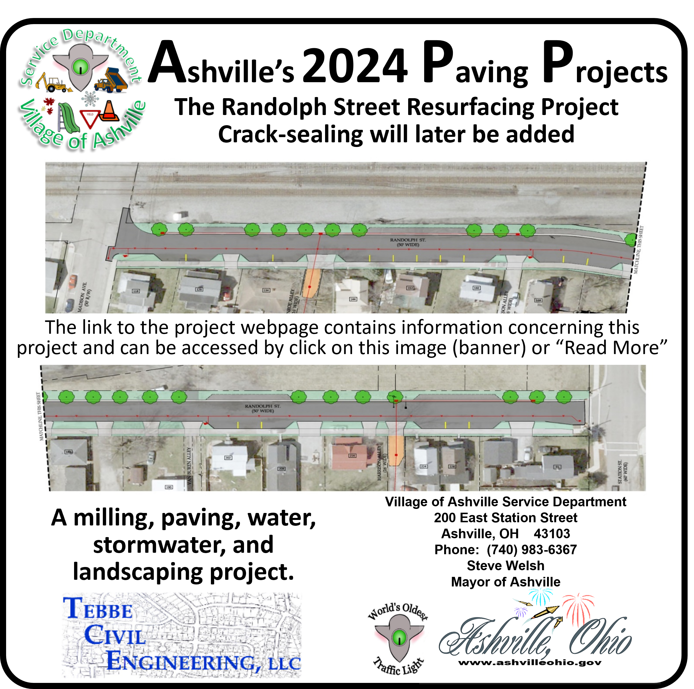 Randolph Street 2024 Paving Crack sealing