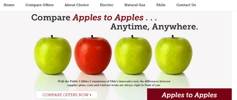 Puco Apples To Apples Natural Gas Rate Comparison Chart